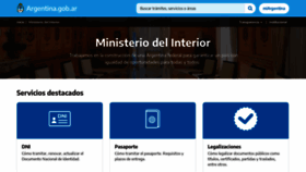 What Mininterior.gob.ar website looked like in 2022 (1 year ago)