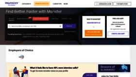 What Monster.com.hk website looked like in 2022 (1 year ago)