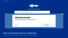 What Mp3juices.site website looked like in 2022 (1 year ago)