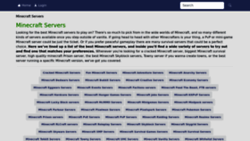 What Minecraft-servers.biz website looked like in 2022 (1 year ago)