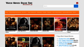 What Movies123.pk website looked like in 2022 (1 year ago)