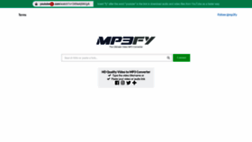 What Mp3fy.com website looked like in 2022 (1 year ago)