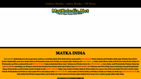 What Matkaindia.net website looked like in 2022 (1 year ago)