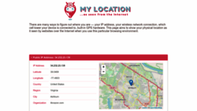 What Mylocation.org website looked like in 2022 (1 year ago)