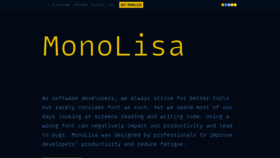 What Monolisa.dev website looked like in 2022 (1 year ago)