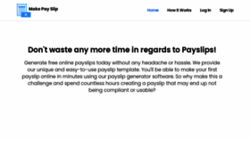 What Makepayslip.com website looked like in 2022 (1 year ago)