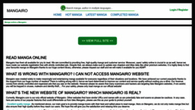 What Mangairo.com website looked like in 2022 (1 year ago)