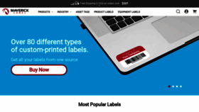 What Mavericklabel.com website looked like in 2022 (1 year ago)