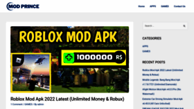 What Modprince.com website looked like in 2022 (1 year ago)