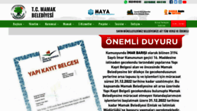 What Mamak.bel.tr website looked like in 2022 (1 year ago)