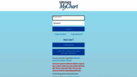 What Mychart.upstate.edu website looked like in 2022 (1 year ago)