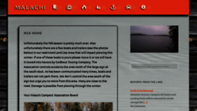 What Malachilake.ca website looked like in 2022 (1 year ago)