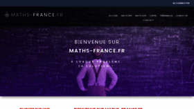 What Maths-france.fr website looked like in 2022 (1 year ago)