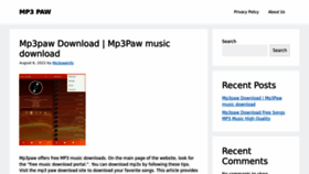 What Mp3paw.info website looked like in 2022 (1 year ago)