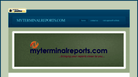 What Myterminalreports.com website looked like in 2022 (1 year ago)