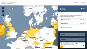 What Meteoalarm.eu website looked like in 2022 (1 year ago)