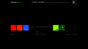 What Minuteinbox.com website looked like in 2022 (1 year ago)
