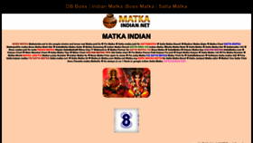 What Matkaindian.net website looked like in 2022 (1 year ago)