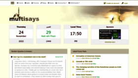 What Muftisays.com website looked like in 2022 (1 year ago)