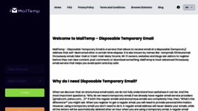What Mailtemp.uk website looked like in 2022 (1 year ago)
