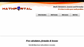 What Mathportal.org website looked like in 2022 (1 year ago)