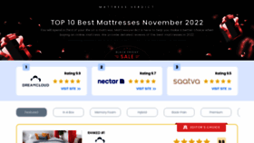 What Mattressverdict.com website looked like in 2022 (1 year ago)