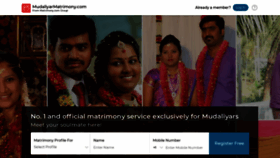 What Mudaliyarmatrimony.com website looked like in 2022 (1 year ago)