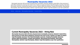 What Municipalityvacancies.co website looked like in 2022 (2 years ago)