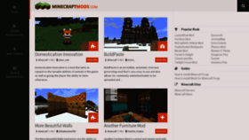 What Minecraftmods.org website looked like in 2022 (1 year ago)