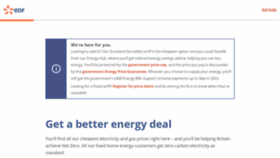 What My.edfenergy.com website looked like in 2022 (1 year ago)