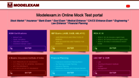 What Modelexam.in website looked like in 2022 (1 year ago)