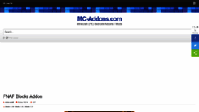 What Mc-addons.com website looked like in 2022 (1 year ago)