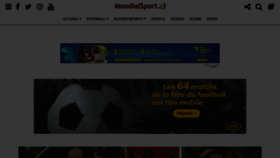 What Mondialsport.ci website looked like in 2022 (1 year ago)