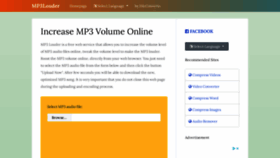 What Mp3louder.com website looked like in 2022 (1 year ago)