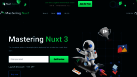 What Masteringnuxt.com website looked like in 2022 (1 year ago)