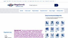 What Megasennik.pl website looked like in 2022 (1 year ago)