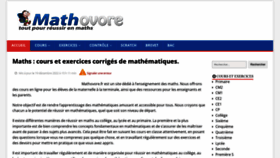 What Mathovore.fr website looked like in 2022 (1 year ago)