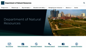 What Michigandnr.com website looked like in 2022 (1 year ago)