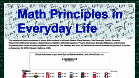 What Math-principles.com website looked like in 2022 (1 year ago)