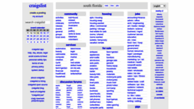 What Miami.craigslist.org website looked like in 2023 (1 year ago)