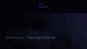 What Millennium.edu website looked like in 2023 (2 years ago)