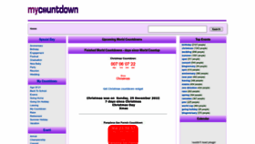 What Mycountdown.org website looked like in 2023 (1 year ago)