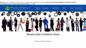 What Maltajobport.com website looked like in 2023 (1 year ago)