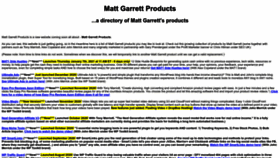 What Mattgarrettproducts.com website looked like in 2023 (1 year ago)
