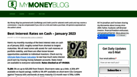 What Mymoneyblog.com website looked like in 2023 (1 year ago)