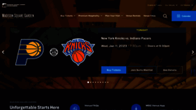 What Msg.com website looked like in 2023 (1 year ago)