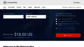 What Myvietnamvisa.com website looked like in 2023 (1 year ago)