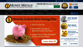 What Moneymetals.com website looked like in 2023 (1 year ago)