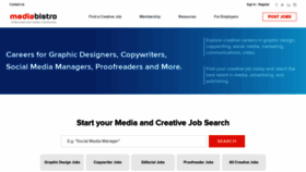What Mediabistro.com website looked like in 2023 (1 year ago)
