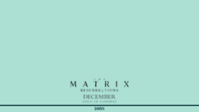 What Matrixresurrections.net website looked like in 2023 (2 years ago)